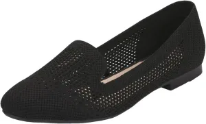 Feversole Women's Woven Fashion Breathable Knit Flat Shoes
