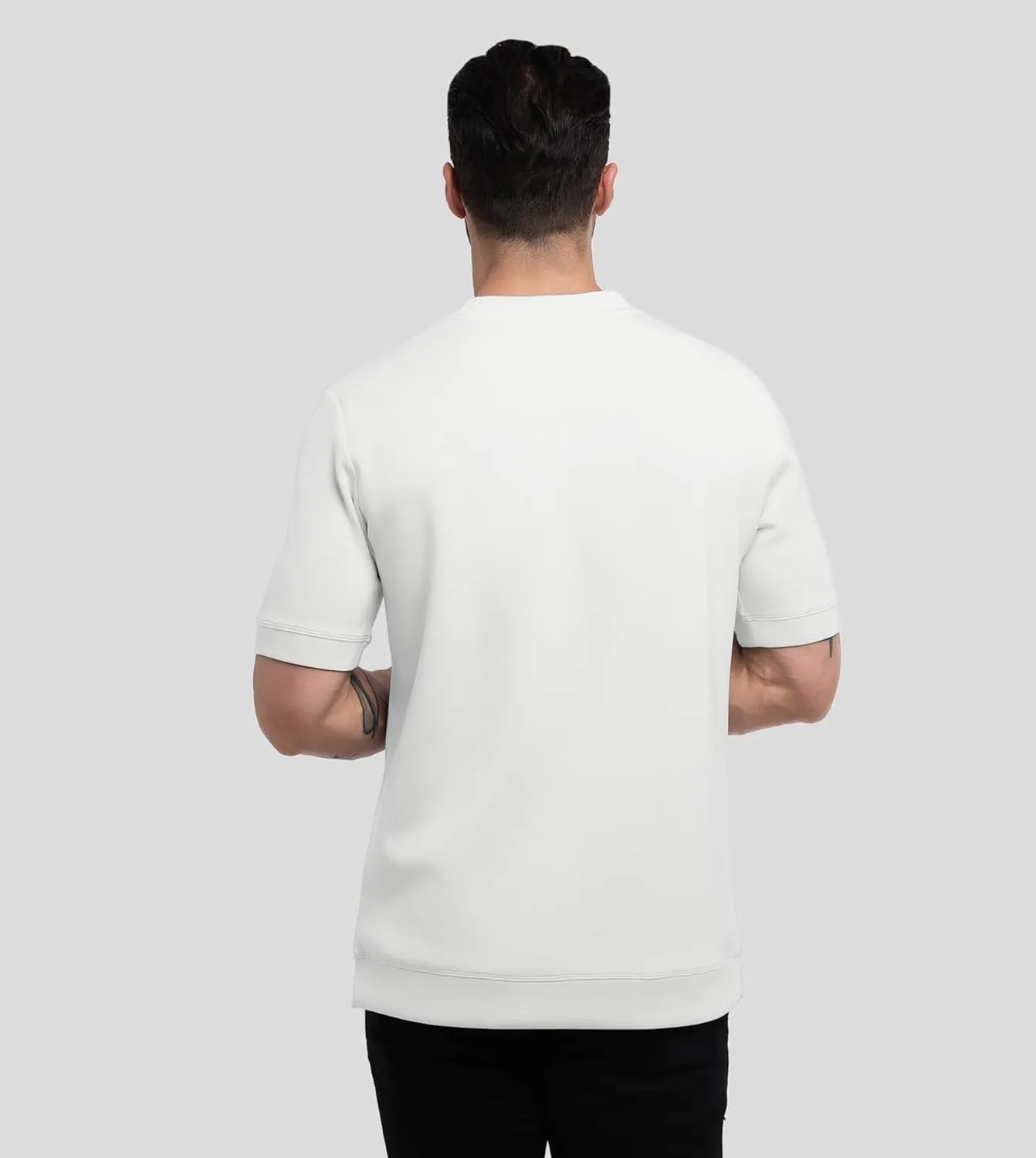 Fioboc Shirts for Men Modal Blend Short Sleeve Tee Slim Fit Solid Top S-4XL