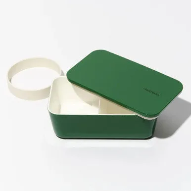 Flat Bento Box, Forest Green