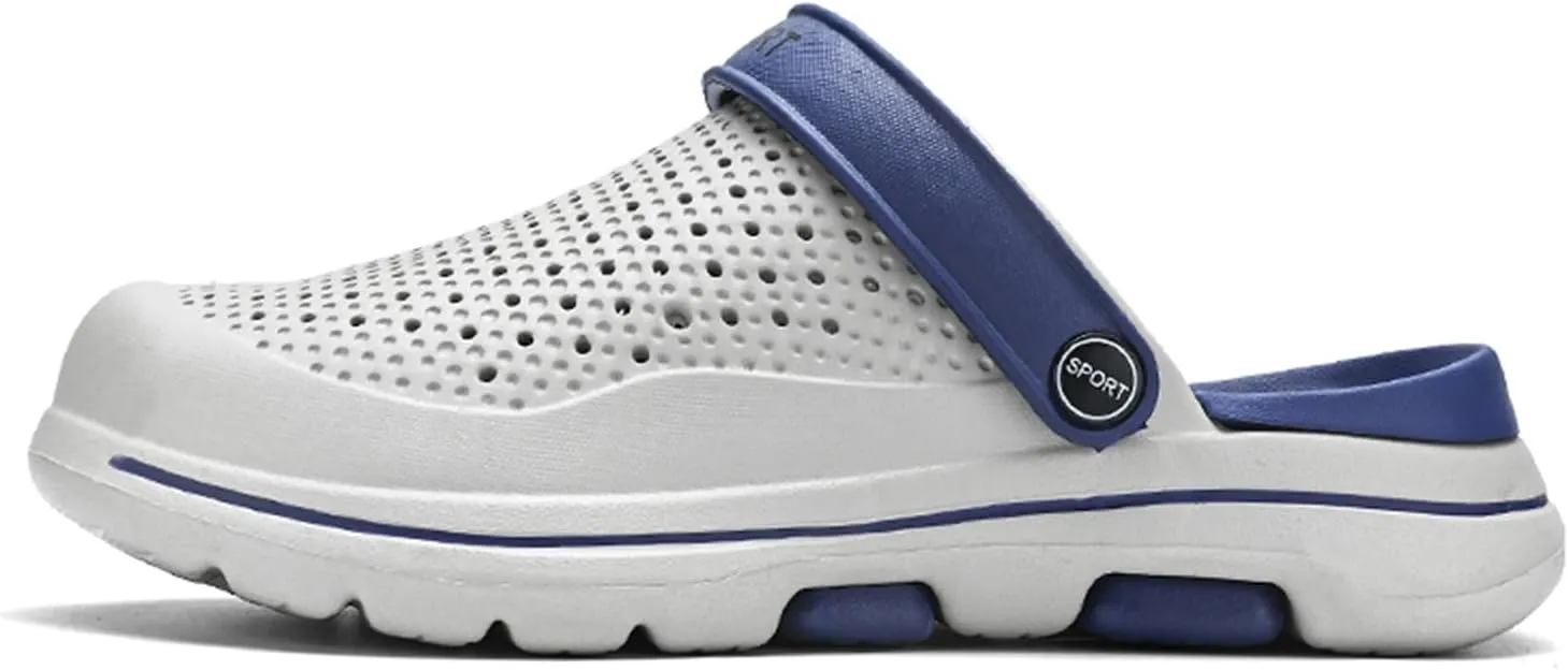 FLIOZY Mens Casual Sandals Breathable Mesh Walking Mules Sneakers Open Back Slip On Shoes Quick-Dry Slippers