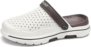 FLIOZY Mens Casual Sandals Breathable Mesh Walking Mules Sneakers Open Back Slip On Shoes Quick-Dry Slippers