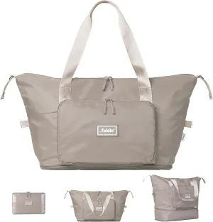 Foldable Travel Tote Bag for Women - 40L Weekender Bag with Multiple Pockets - Carry On Personal Item Travel Bag