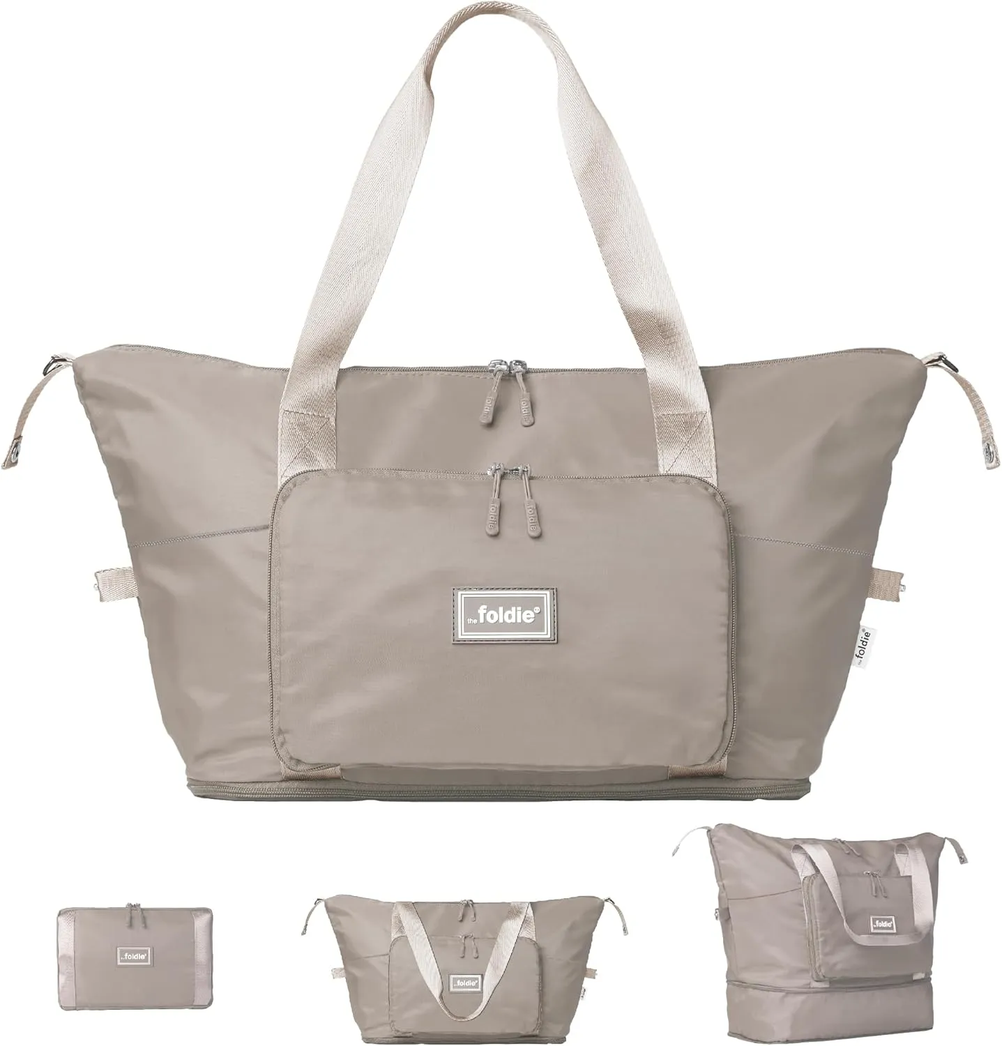 Foldable Travel Tote Bag for Women - 40L Weekender Bag with Multiple Pockets - Carry On Personal Item Travel Bag