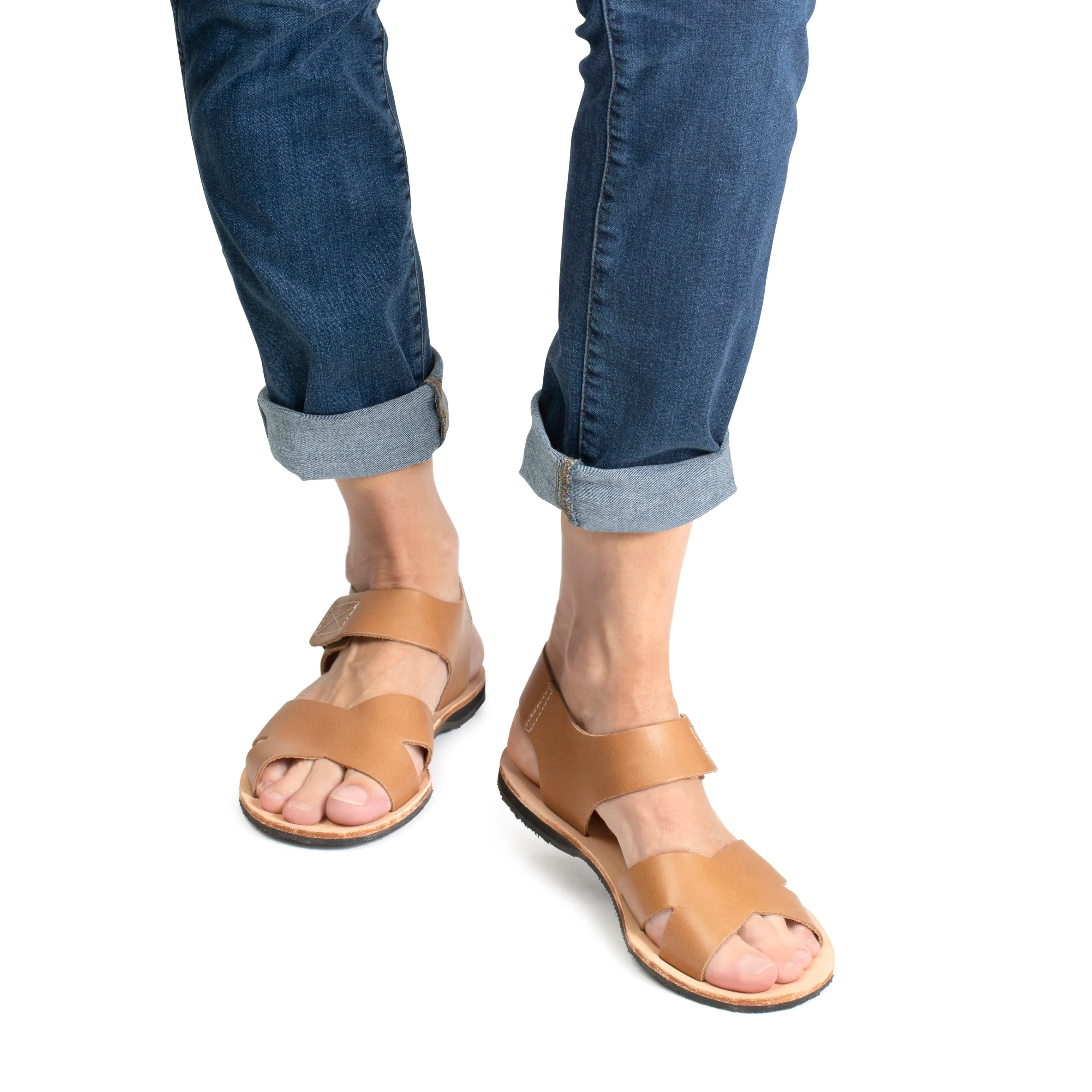 Frances Leather Sandal - Light Brown