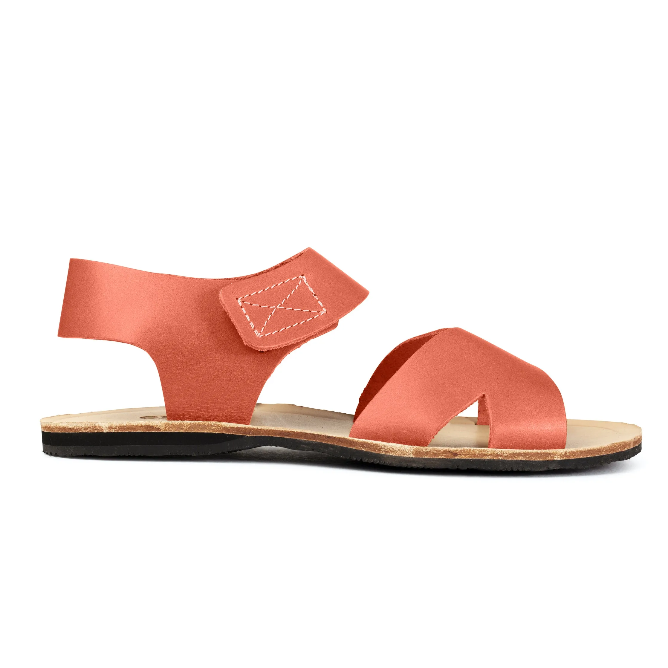 Frances Leather Sandal - Red