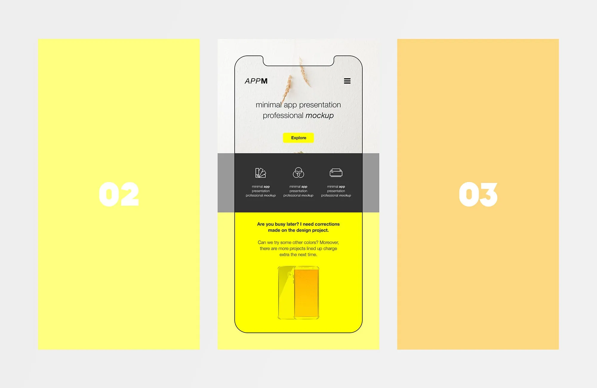Free Minimal Flat App Presentation Mockup