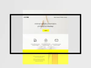 Free Minimal Flat Website Presentation Mockup
