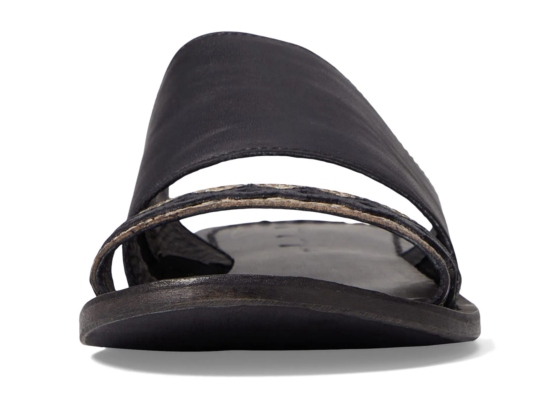 Free People Saturday Sandal for Women - Two Strap Vamp with Stacked Heel, Comfortable and Chic Sandals 7.5 Black