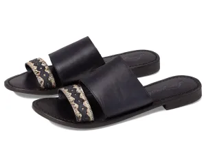 Free People Saturday Sandal for Women - Two Strap Vamp with Stacked Heel, Comfortable and Chic Sandals 7.5 Black