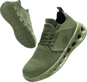 Furuian Steel Toe Shoes for Men Women Slip On Safety Shoes Comfortable Lightweight Sneakers Industry Work Shoes