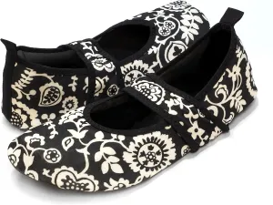 Futsole Women's Soft-Sided Shoes for Indoors/Outdoors, Foldable & Flexible Footwear for Sport, Exercise, Yoga or Travel, Dance Shoes