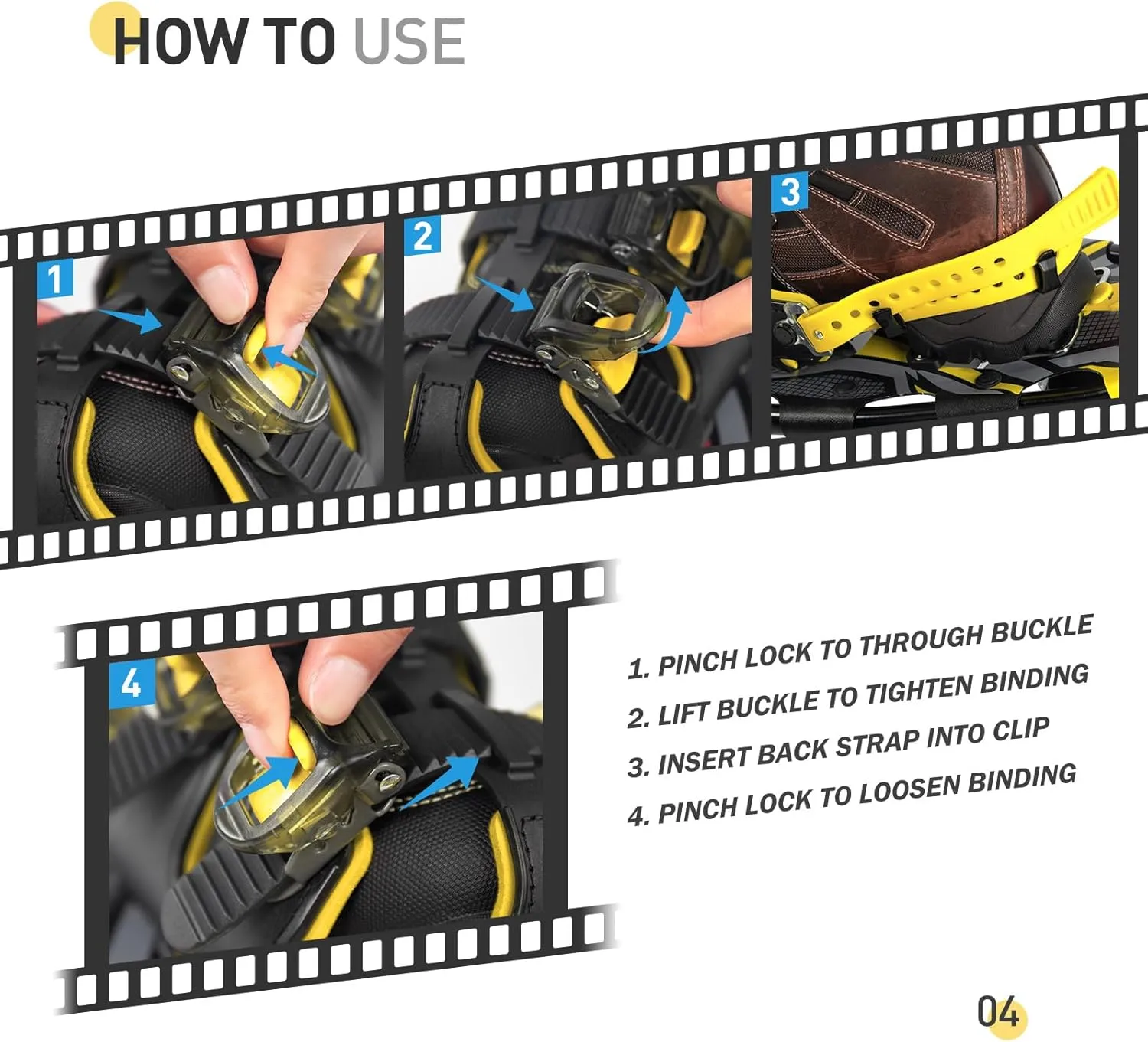 G2 21/25/30/36 Inches Light Weight Snowshoes with Toe Box, EVA Padded Ratchet Binding, Heel Lift, Flexible Pivot Bar, Durable Back Strap, Trekking Poles, Carrying Bag, Snow Baskets(6 colors available)