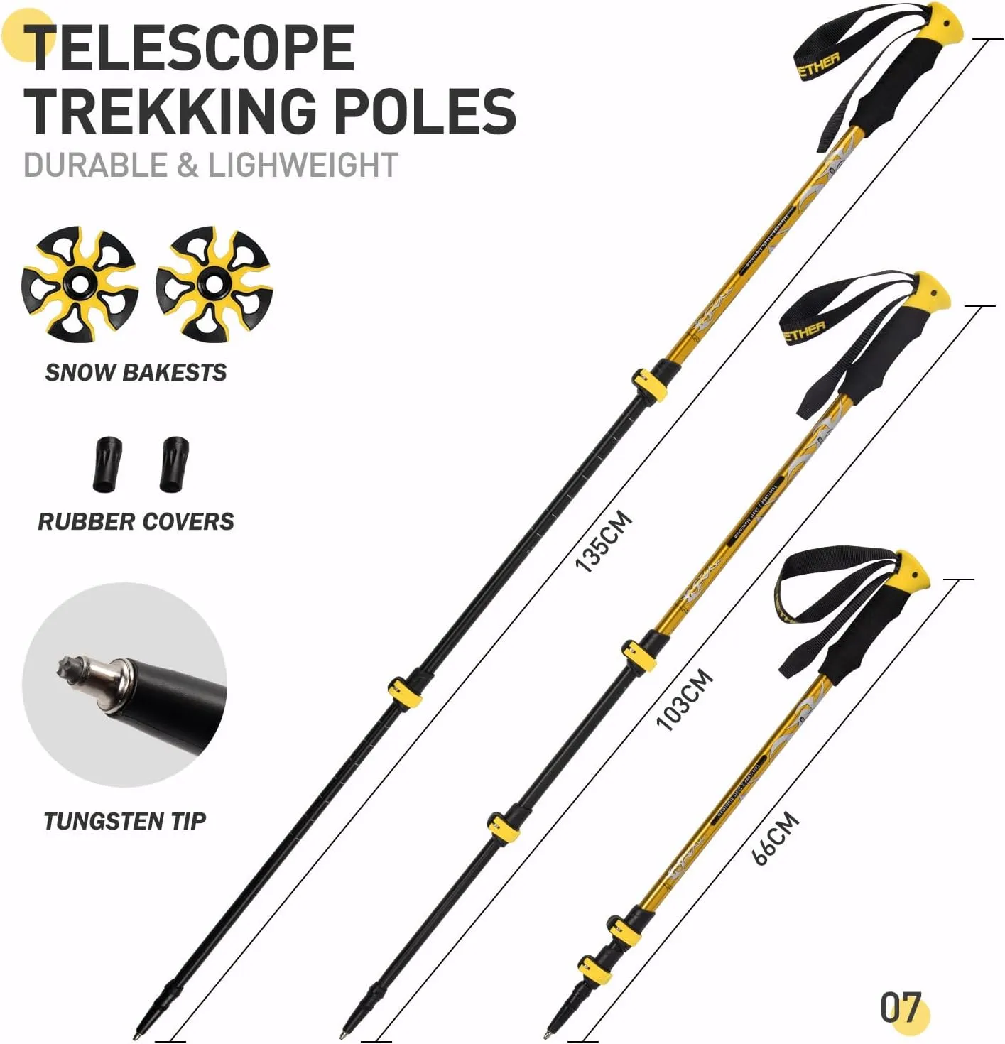 G2 21/25/30/36 Inches Light Weight Snowshoes with Toe Box, EVA Padded Ratchet Binding, Heel Lift, Flexible Pivot Bar, Durable Back Strap, Trekking Poles, Carrying Bag, Snow Baskets(6 colors available)