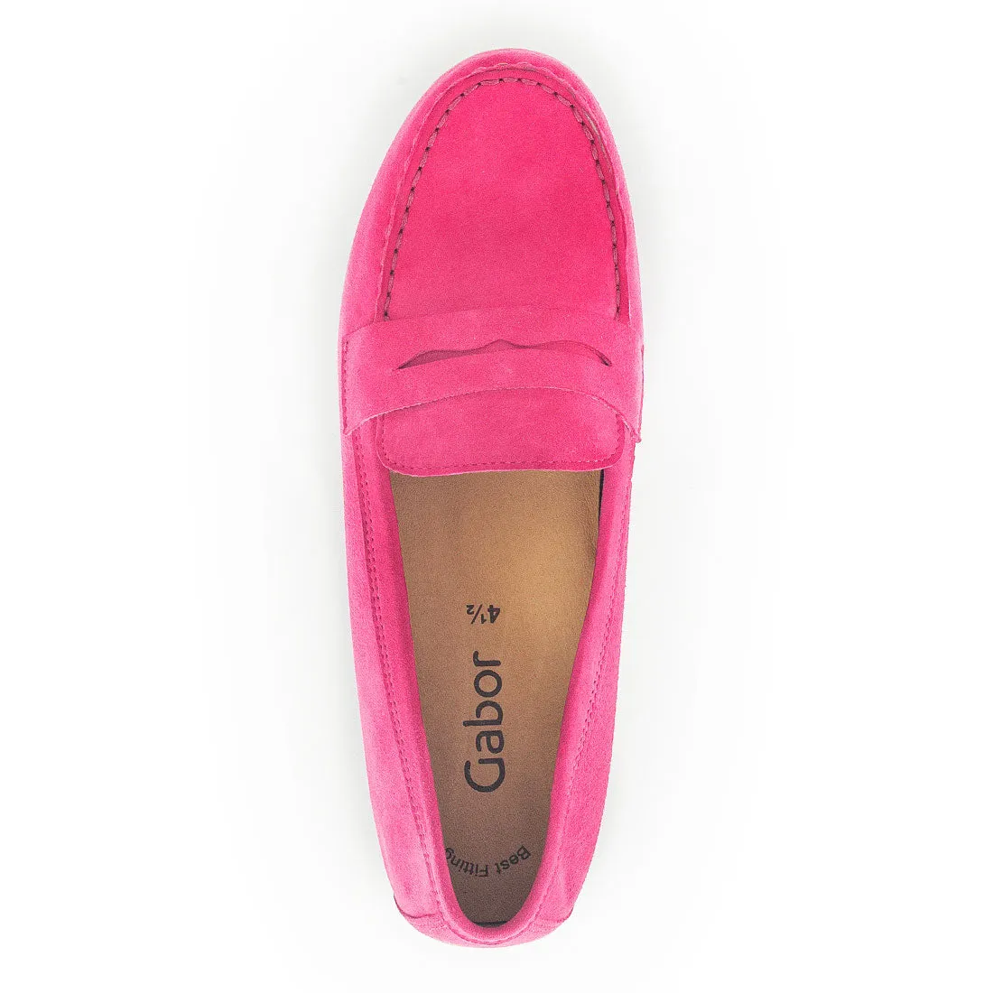 GABOR Loafer med blød sål i pink ruskind