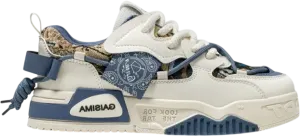 GAISIMA Breathable Low Top Skateboard  Beige Blue