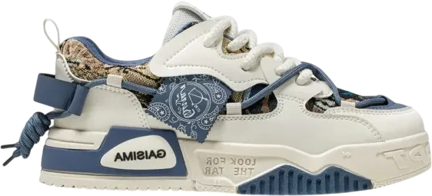 GAISIMA Breathable Low Top Skateboard  Beige Blue