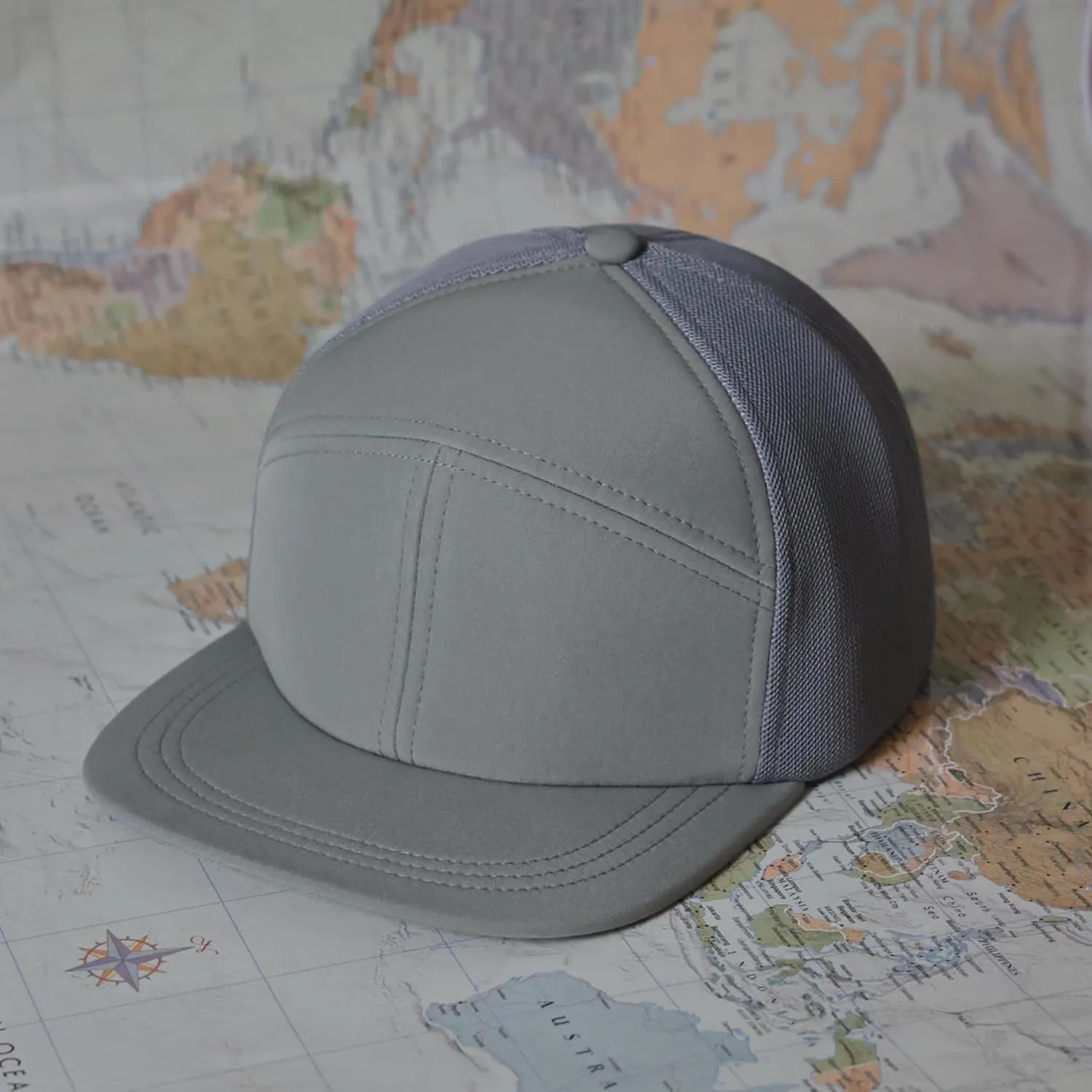 getaway California Ultrasuede Semi-Structured Modern Trucker Packable Hat, Travel Essentials, Boat, Run, Workout, 7 Panel