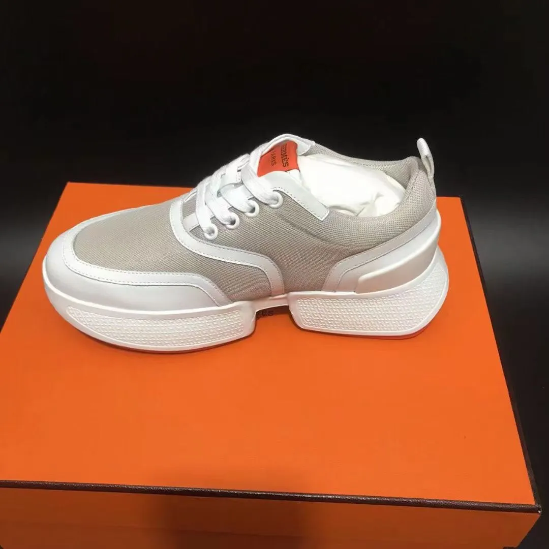 GIGA SNEAKER LIGHT GRAY MIX WHITE CALFSKIN