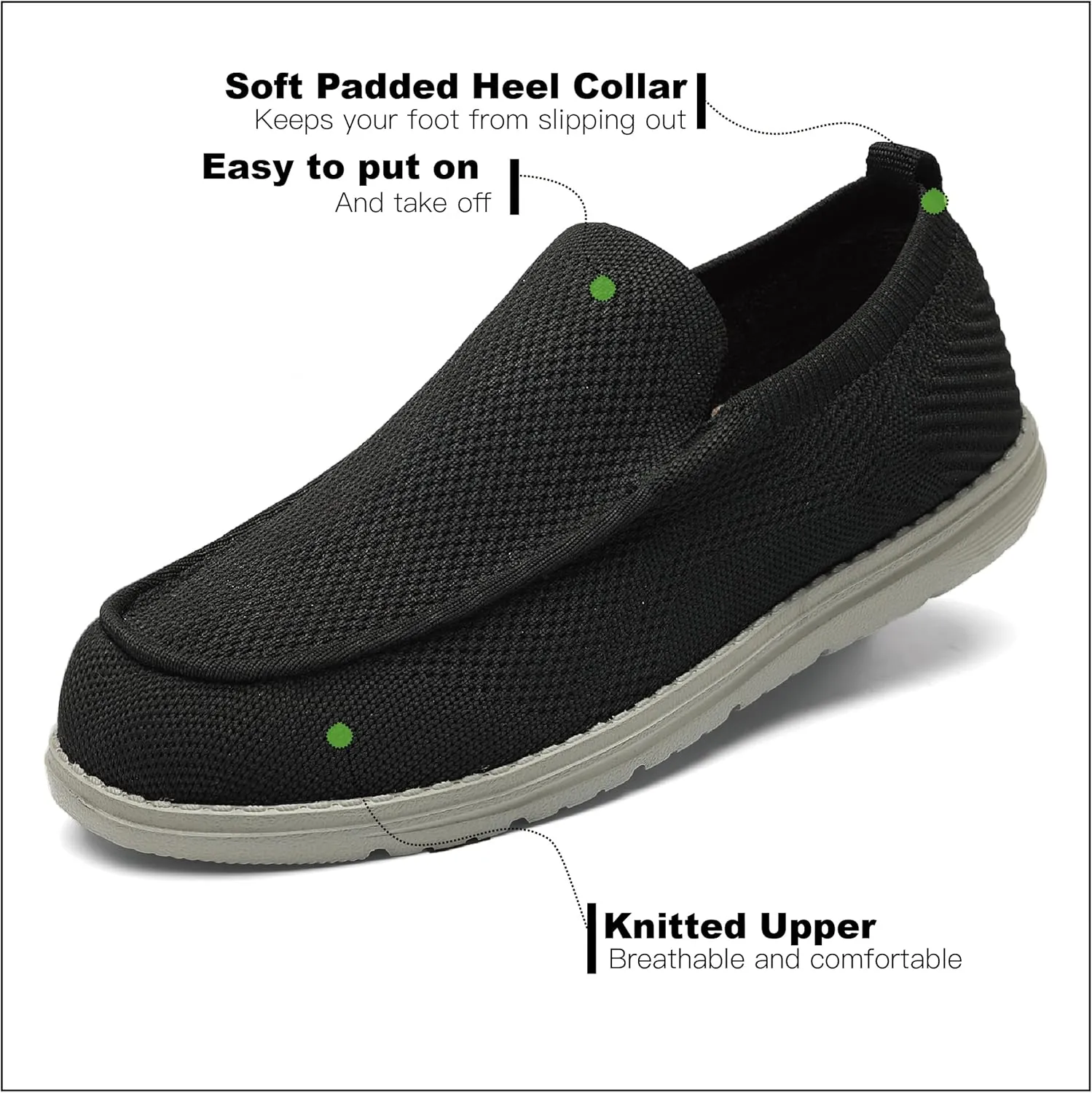 Grand Attack Men's Shoes | Casual Slip On Loafers | Walking Shoes | Comfortable & Lightweight | for Home, Leisure Travel, Driving Shoes