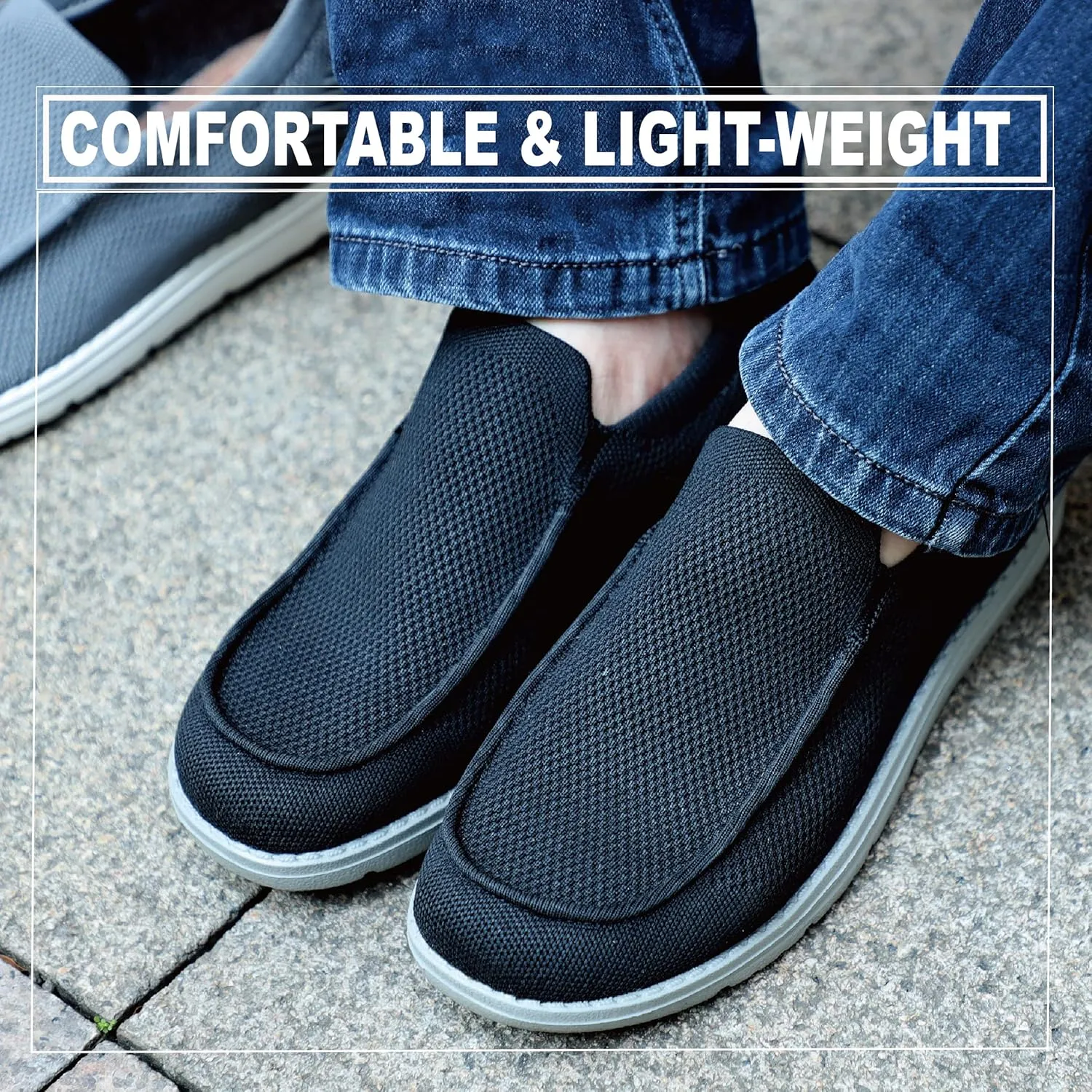 Grand Attack Men's Shoes | Casual Slip On Loafers | Walking Shoes | Comfortable & Lightweight | for Home, Leisure Travel, Driving Shoes