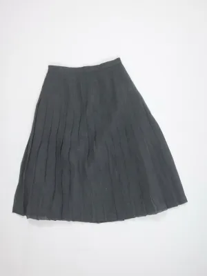 Gray Midi Pleated Skirt