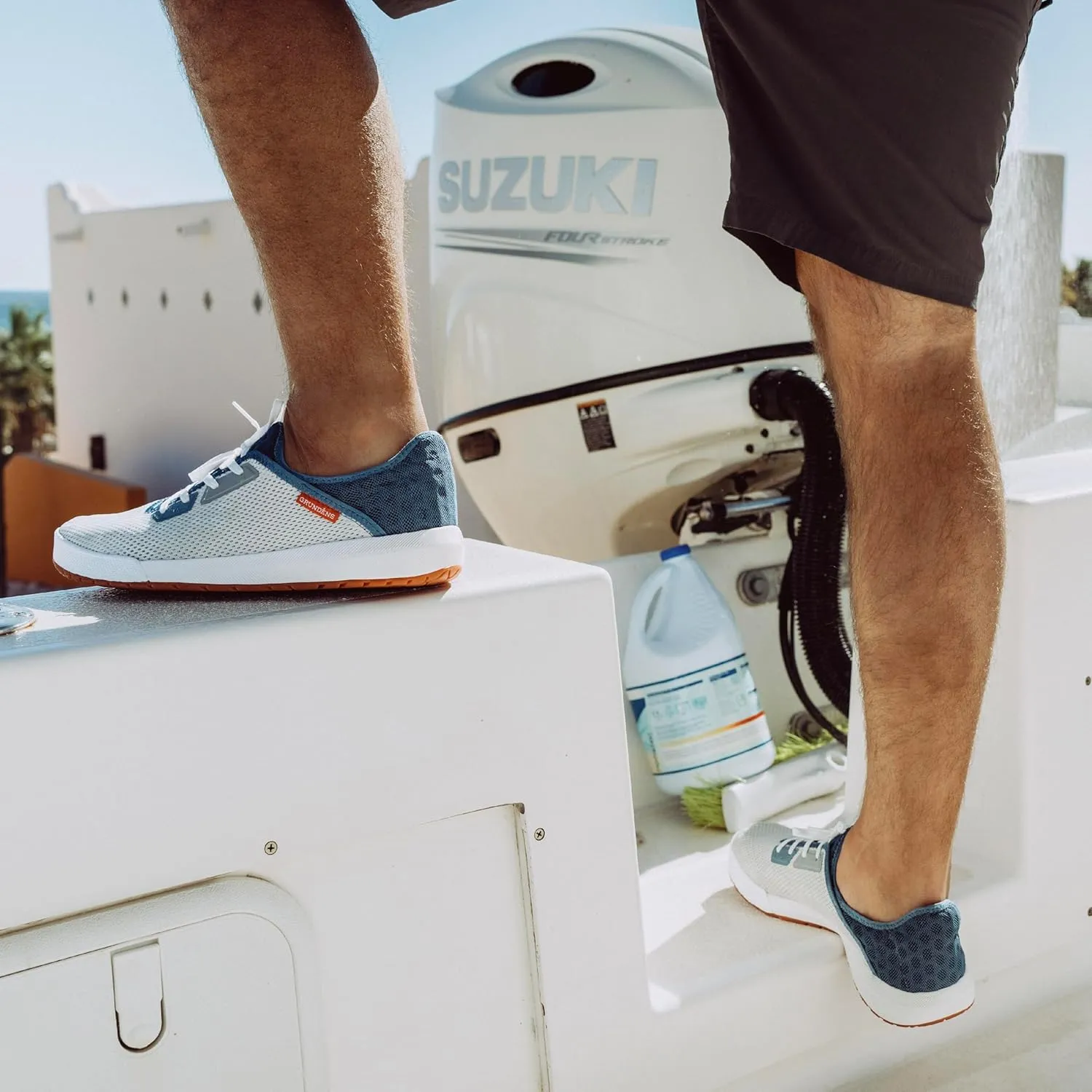 Grunden’s Keeper Sneaker - Lightweight Quick Dry Water Shoes, Breathable Mesh Upper with Rubber Toe, All Day Fishing Comfort and Support