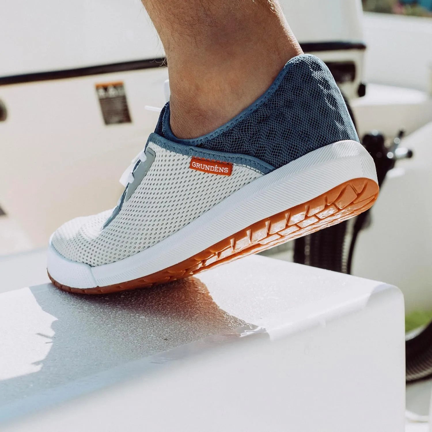 Grunden’s Keeper Sneaker - Lightweight Quick Dry Water Shoes, Breathable Mesh Upper with Rubber Toe, All Day Fishing Comfort and Support