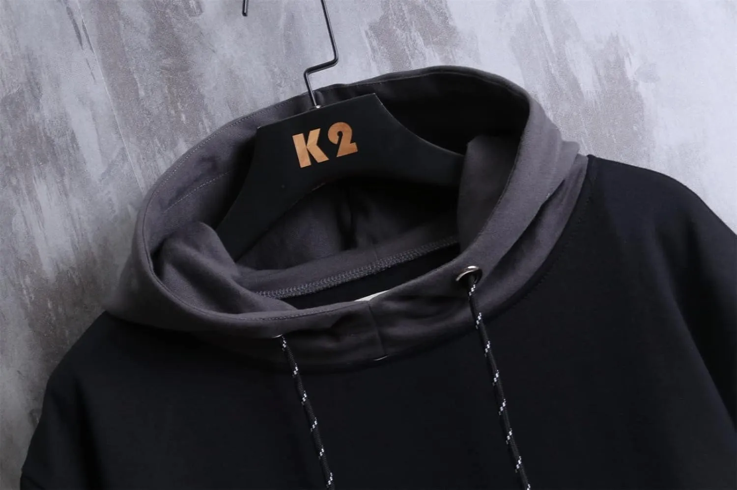 GURUNVANI Contrast Color Pullover Hoodie Mens Patchwork Hoodies Men