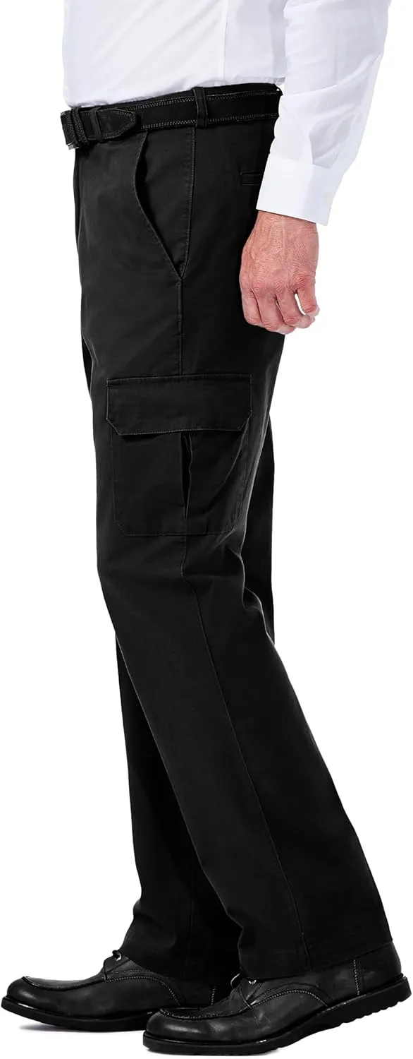 Haggar Men's Stretch Classic Fit Cargo Pant (Regular and Big and Tall Sizes)