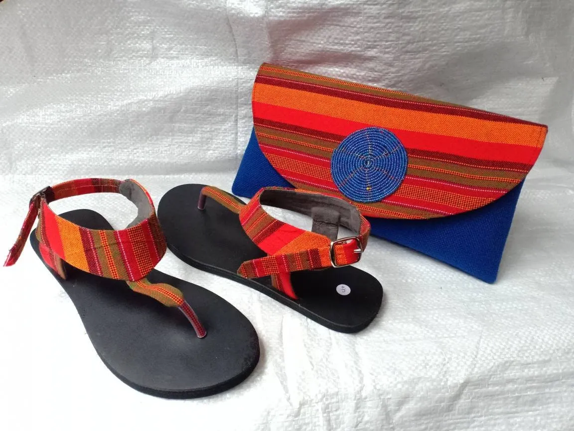 Handmade African Beaded Sandals/Authentic Maasai-Style Leather Flip-Flops Women/Boho Beach Sandals/Comfortable Summer Sandal African Gifts