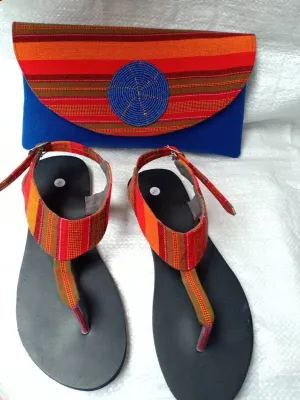 Handmade African Beaded Sandals/Authentic Maasai-Style Leather Flip-Flops Women/Boho Beach Sandals/Comfortable Summer Sandal African Gifts