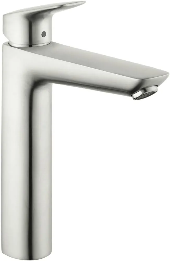 hansgrohe Logis Modern Low Flow Water Saving 1-Handle 1 10-inch Tall Bathroom Sink Faucet in Brushed Nickel, 71090821