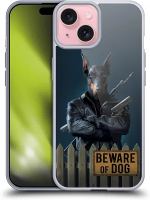 Head Case Designs Officially Licensed Vincent HIE Beware of Dog Canidae Soft Gel Case Compatible with Apple iPhone 15