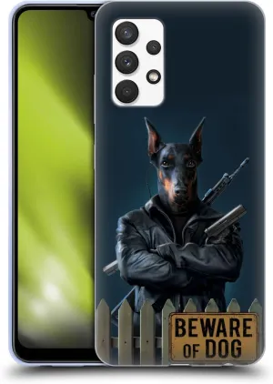Head Case Designs Officially Licensed Vincent HIE Beware of Dog Canidae Soft Gel Case Compatible with Samsung Galaxy A32 (2021)