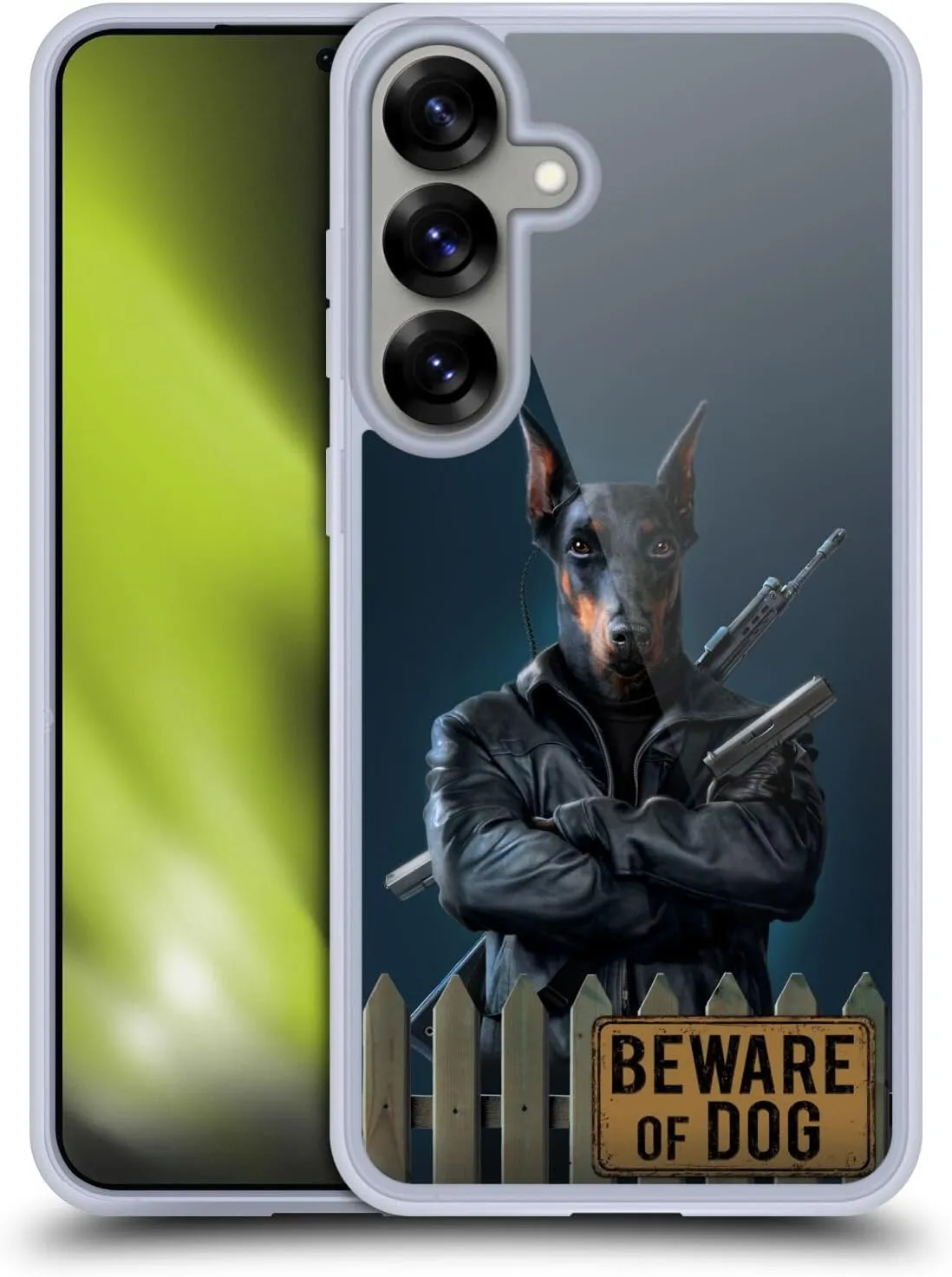 Head Case Designs Officially Licensed Vincent HIE Beware of Dog Canidae Soft Gel Case Compatible with Samsung Galaxy S25 