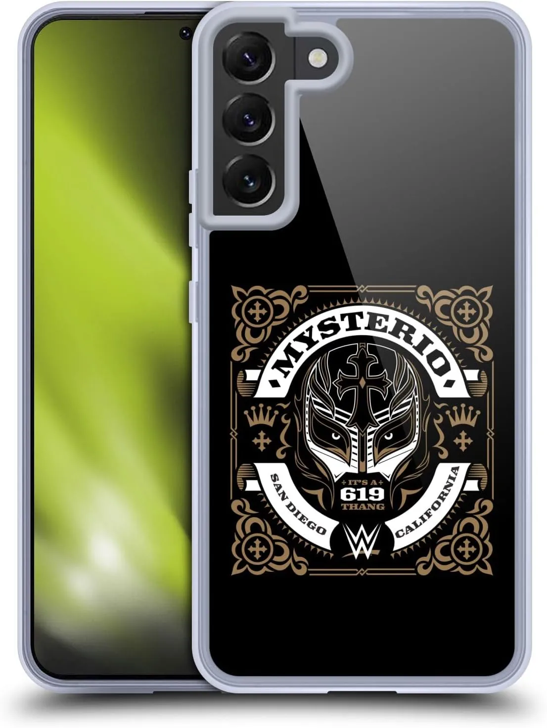 Head Case Designs Officially Licensed WWE It's A 619 Thang Rey Mysterio Graphics Soft Gel Case Compatible with Samsung Galaxy S22  5G