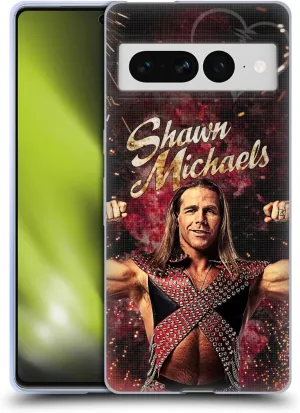 Head Case Designs Officially Licensed WWE LED Image Shawn Michaels Soft Gel Case Compatible with Google Pixel 7 Pro