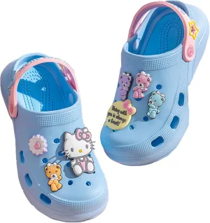 Hello Kitty Bears Clogs Slip on Water Shoes Casual Summer for Girls Toddlers Kids Children
