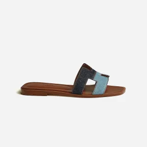 Hermes Oran sandal Bleu Brut Bleu Clair