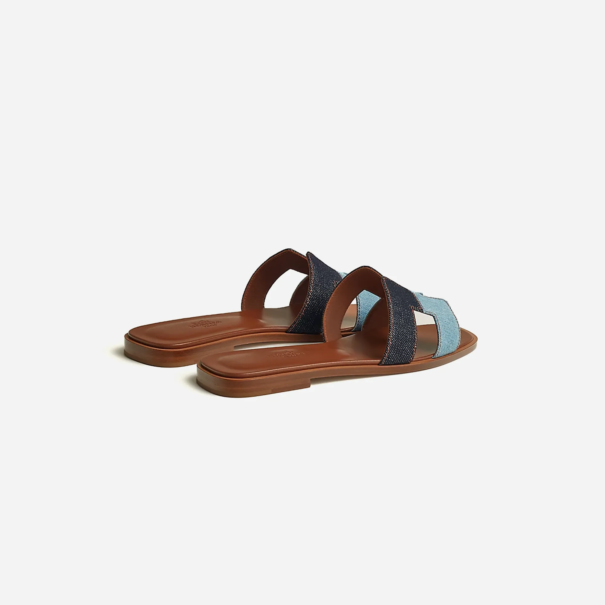 Hermes Oran sandal Bleu Brut Bleu Clair