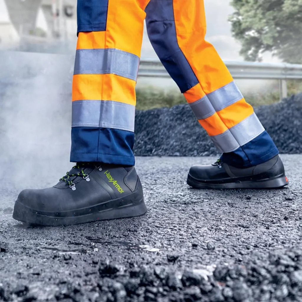 HexArmor Asphalt Work Safety Boots, 572°F Heat, Anti-Shock, Slip, Water-Resistance