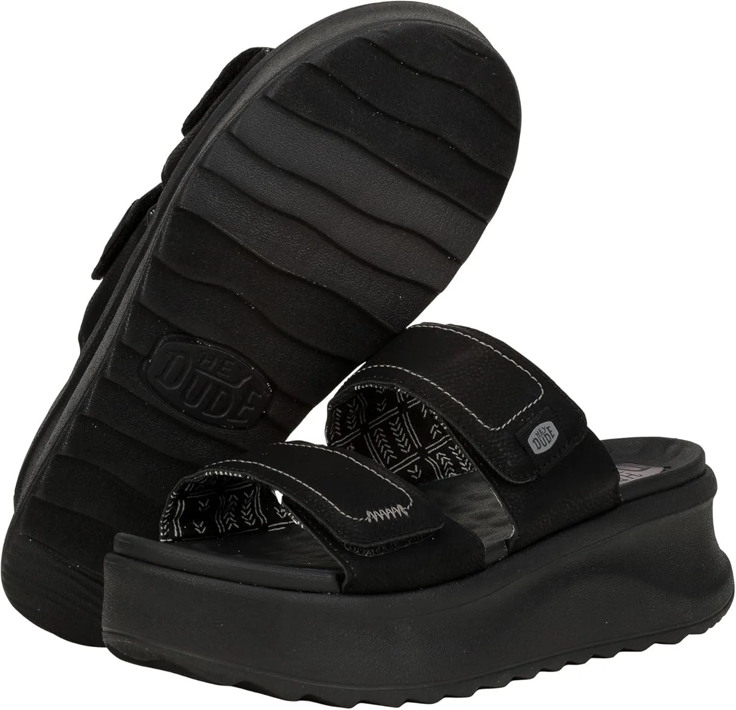 Hey Dude Delray Slide Classic - Sandals for Women - Textile and Synthetic Upper - Cotton Lining - EVA Outsole