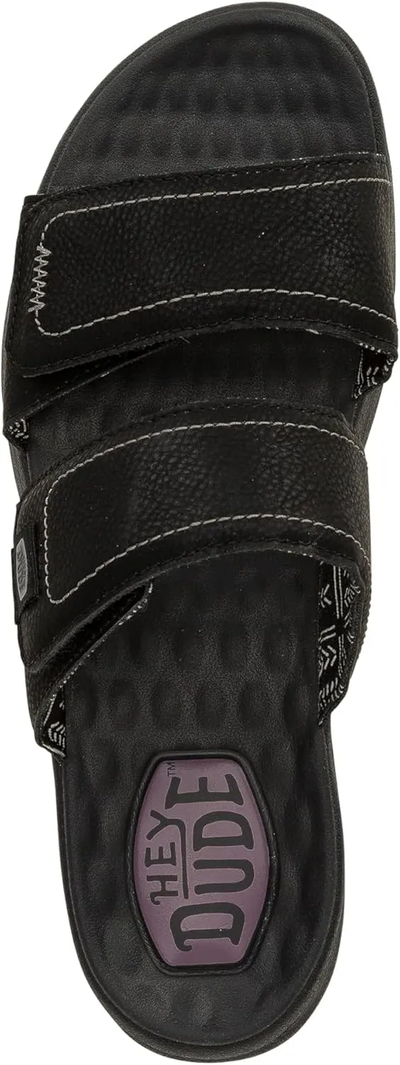 Hey Dude Delray Slide Classic - Sandals for Women - Textile and Synthetic Upper - Cotton Lining - EVA Outsole
