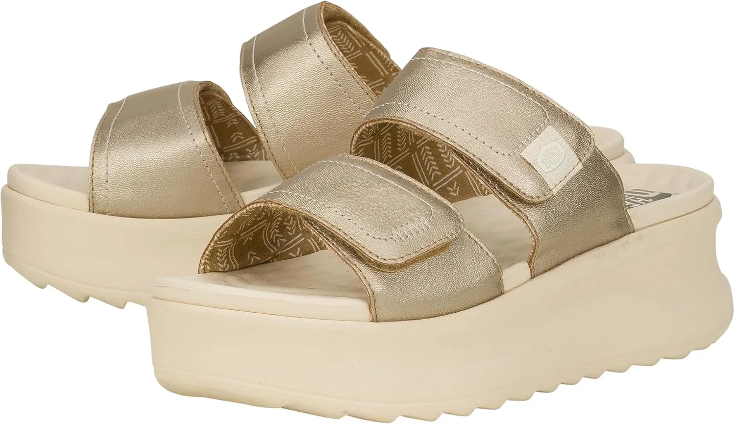 Hey Dude Delray Slide Classic - Sandals for Women - Textile and Synthetic Upper - Cotton Lining - EVA Outsole