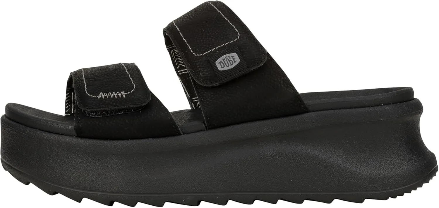 Hey Dude Delray Slide Classic - Sandals for Women - Textile and Synthetic Upper - Cotton Lining - EVA Outsole
