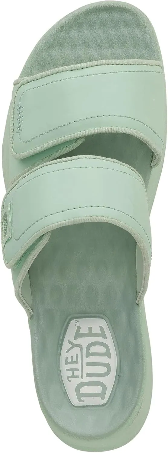 Hey Dude Delray Slide Classic - Sandals for Women - Textile and Synthetic Upper - Cotton Lining - EVA Outsole