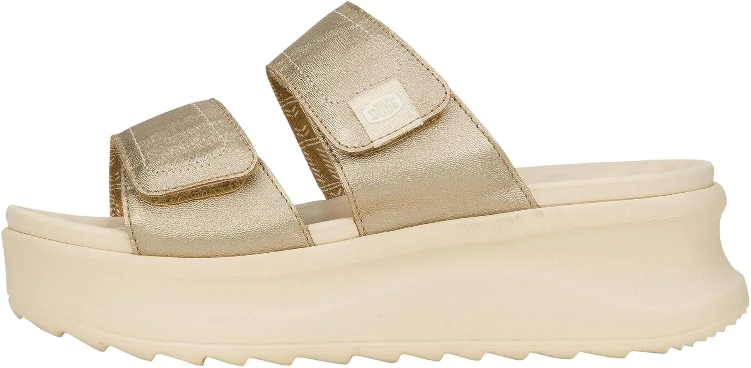 Hey Dude Delray Slide Classic - Sandals for Women - Textile and Synthetic Upper - Cotton Lining - EVA Outsole