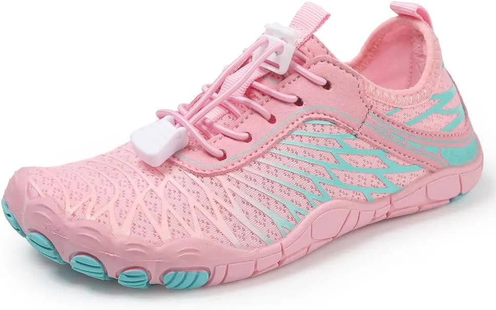 HiGropcore Water Shoes for Kids - Girls Boys Barefoot Shoes with Wide Toe Box - Quick Dry, Lightweight, Non Slip Kids Athletic Aqua Socks for Swim Beach Pool