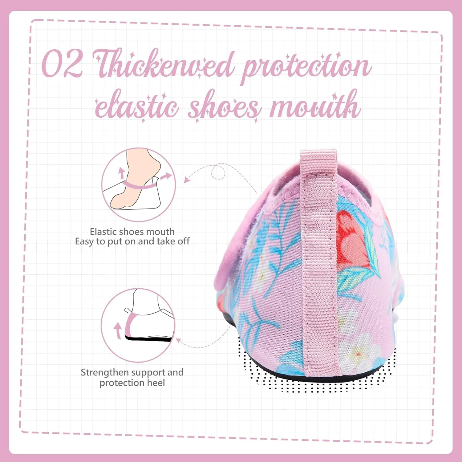 HIITAVE Kids Water Shoes Non-Slip Beach Swim Barefoot Quick Dry Aqua Pool Socks for Boys & Girls Toddler