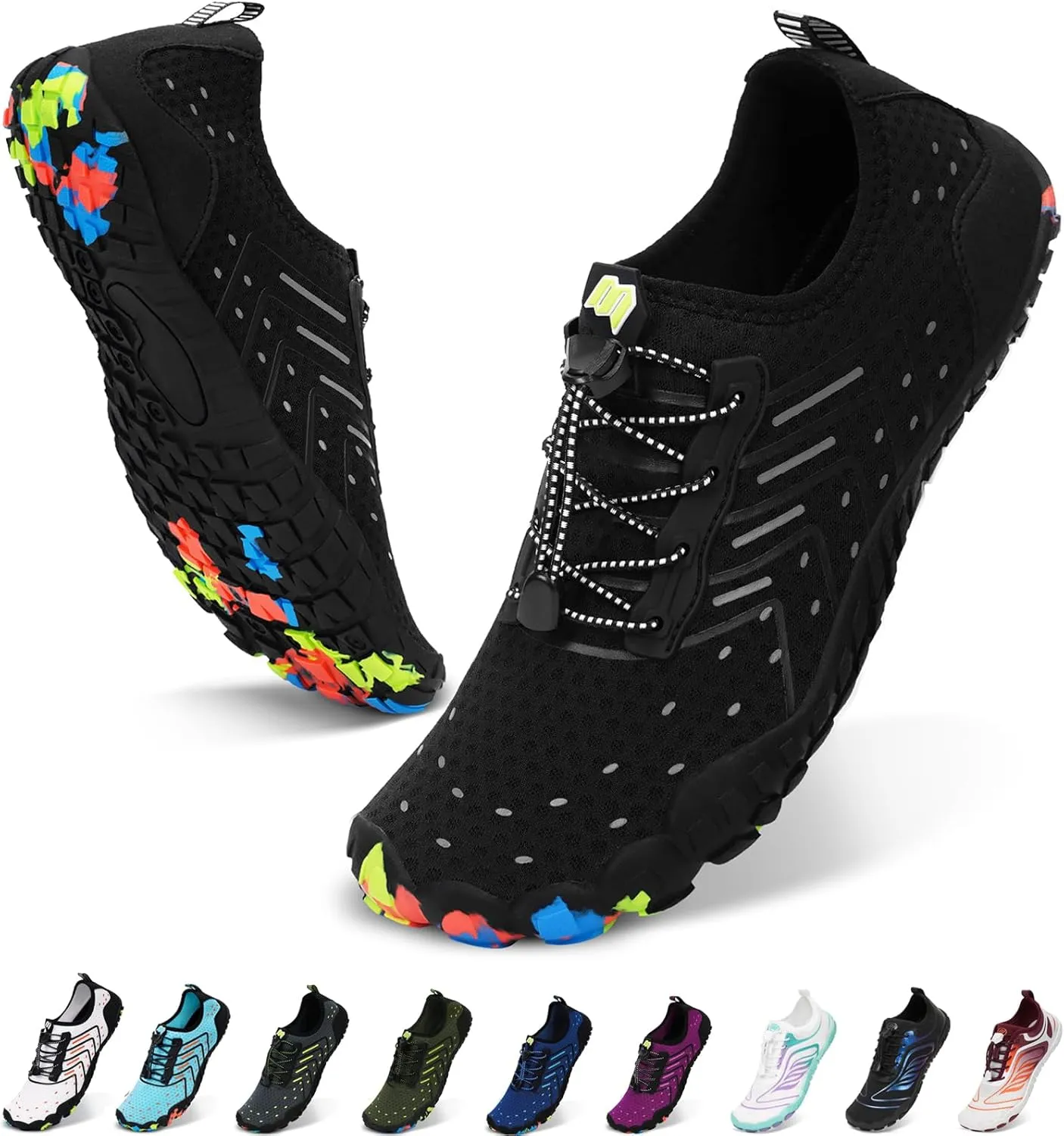 Hike Barefoot Water Shoes Women Men Footwear Wide Toe Quick-Dry Pro Barefoot Swim Beach Breathable Grounding Shoes Non-Slip Aqua Socks Shoe for Pool Walking Kayaking Hiking Surfing